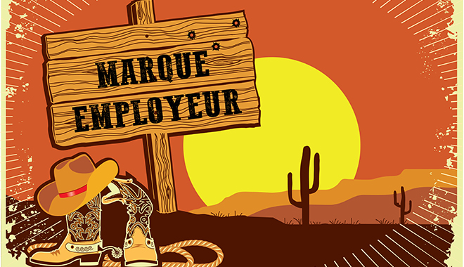 La marque employeur sur un panneau de western