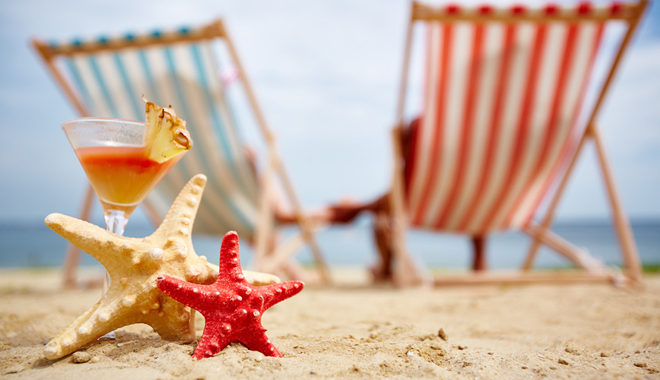 Une plage évoquant les vacances