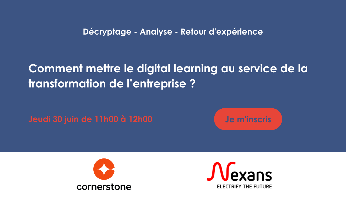 Visuel de la table ronde Comment mettre le digital learning au service de la transformation de l’entreprise