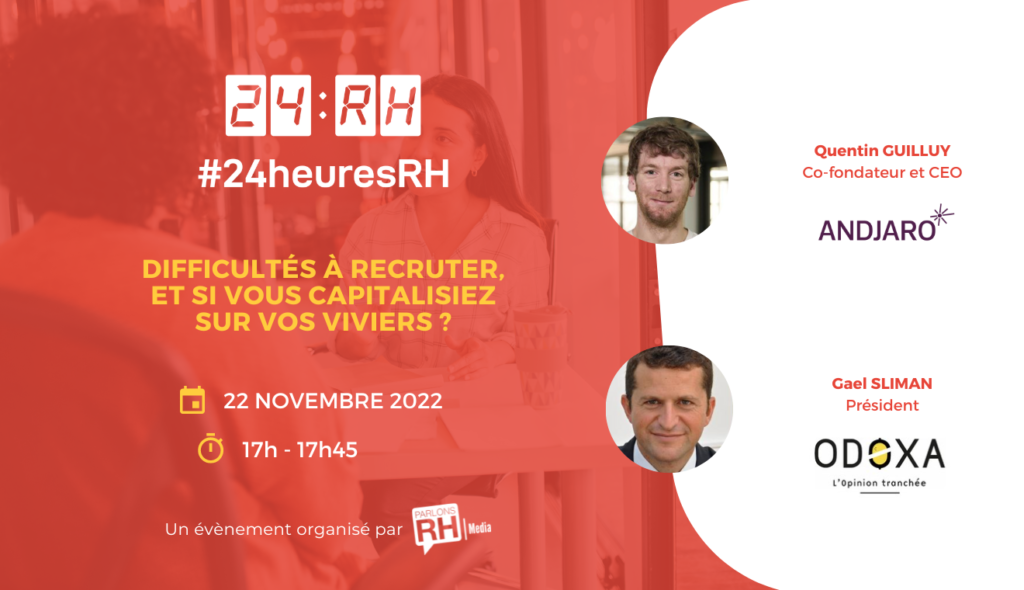 Andjaro sera présent à l'édition de #24heuresRH dédiée au recrutement