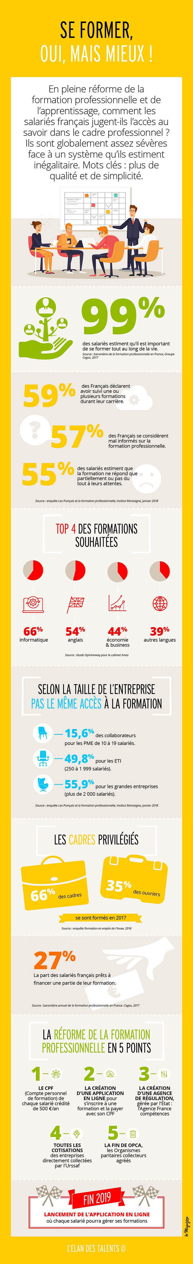 Formation professionnelle : infographie elan