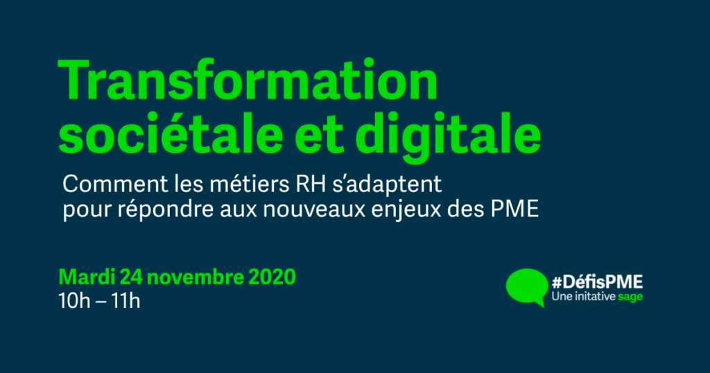 Retrouvez Parlons RH en novembre à travers plusieurs webinars SAGE - DefisPME